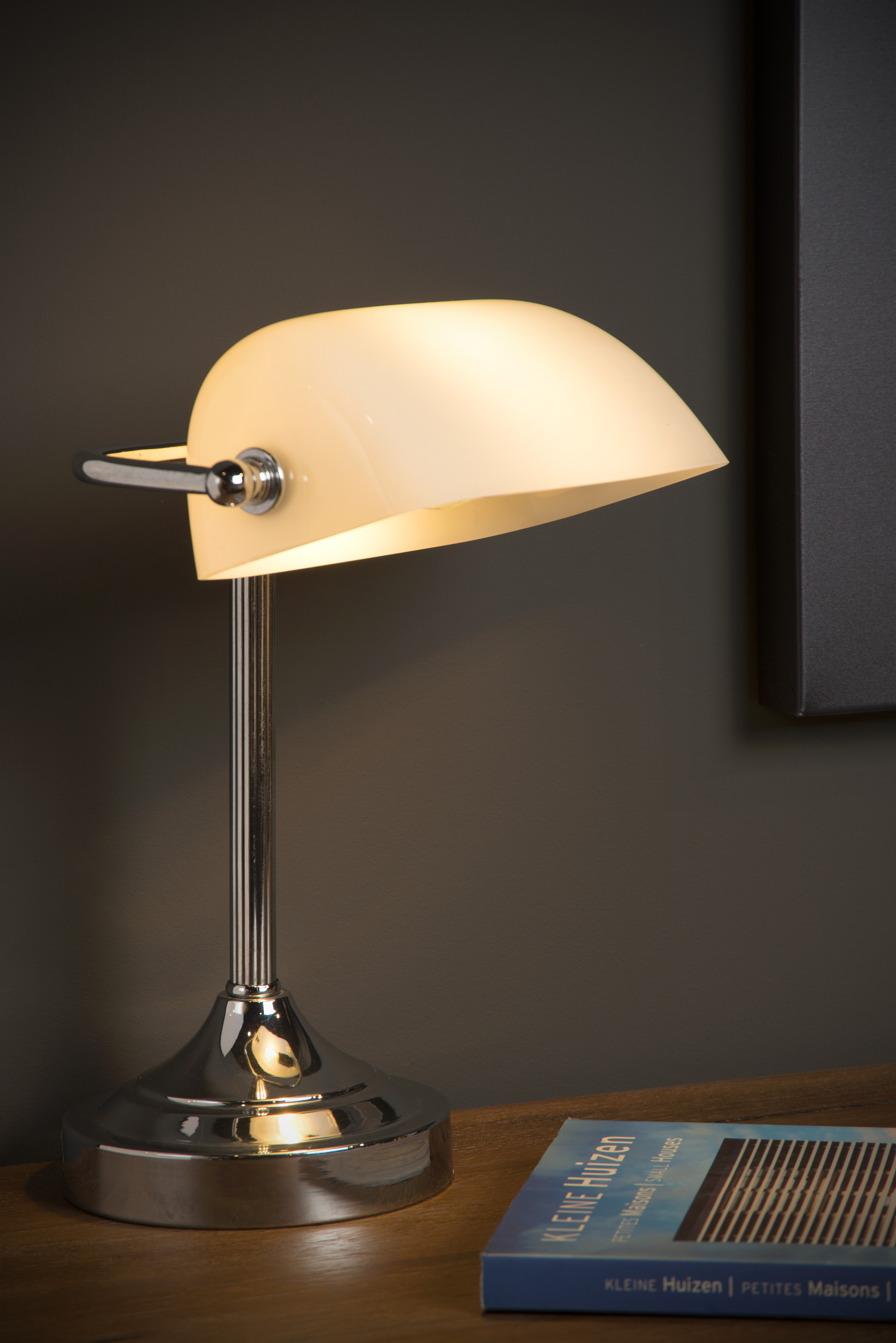 Chrome bankers desk lamp deals